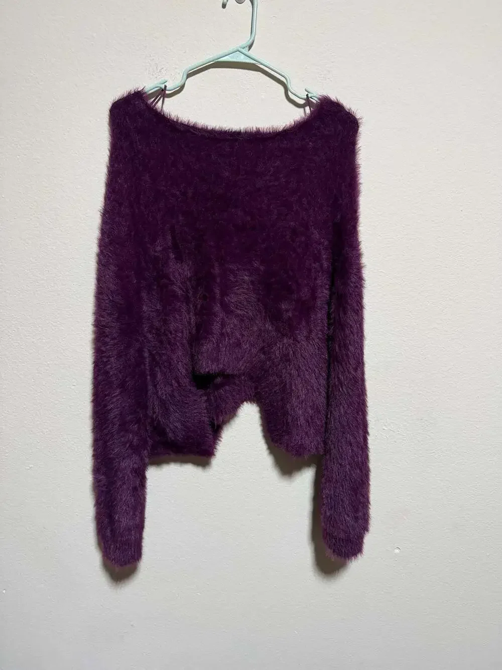 Free People FP One Lou Slouchy Fuzzy Eyelash Knit Sweater